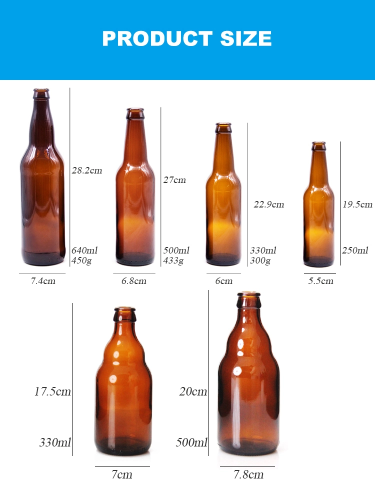Food Grade 12 Ounce 330ml Long Neck Beer Bottles Glass Beer Bottle for Home Brew