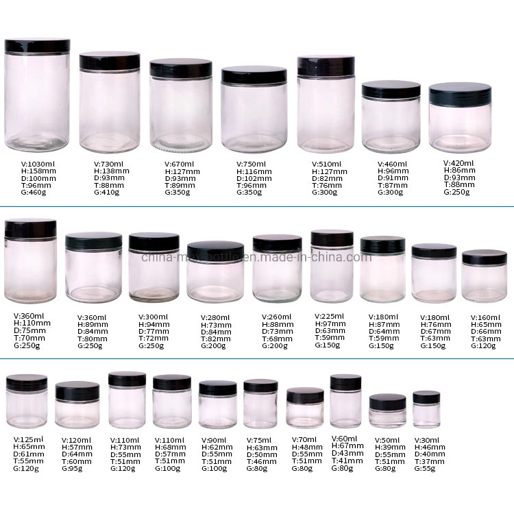 1000ml Glass Bottle Empty Food Storage Jar with Plastic Screw Cap