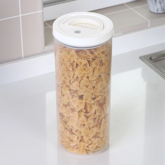 Durable Dry Food Canisters for Pantry Organization Kitchenware Storage Sugar Flour Cereal 2.5L Plastic Sealed Food Organizer Canister
