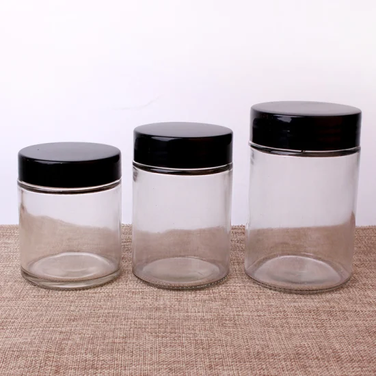 1000ml Glass Bottle Empty Food Storage Jar with Plastic Screw Cap