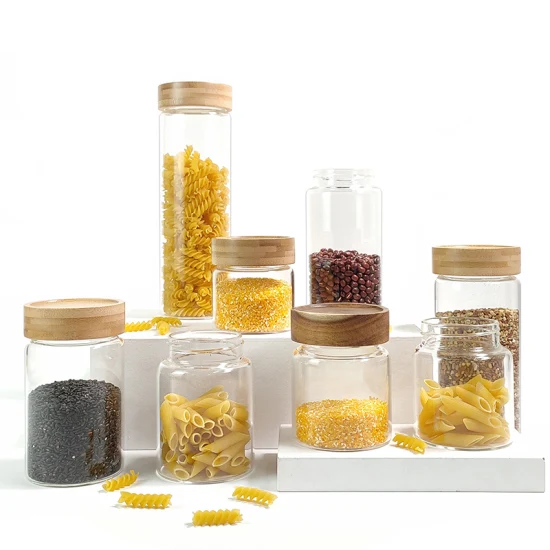 Glass Containers Storage Lids Canisters Jars Food Flour Jar Coffee with Sugar Canister Kitchen