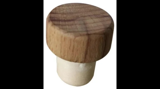 19.5mm Wood Cap with Synthetic Cork Stopper