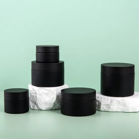Shunxu Wholesale Plastic Face Cream Jar Black Matte