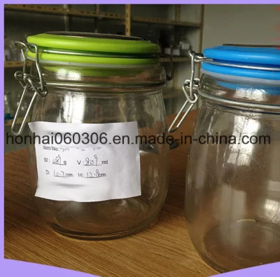 Glass Mason Jar with Plastic Lid/Ferment & Store Kombucha Tea or Kefir/Use for Canning, Storing, Pickling & Preserving Dishwasher Safe, Airtight Liner Seal