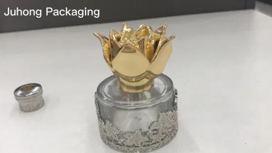 Fashion Flower Shape Zamac Perfume Cap for Fea 15mm Glass Perfume Bottle